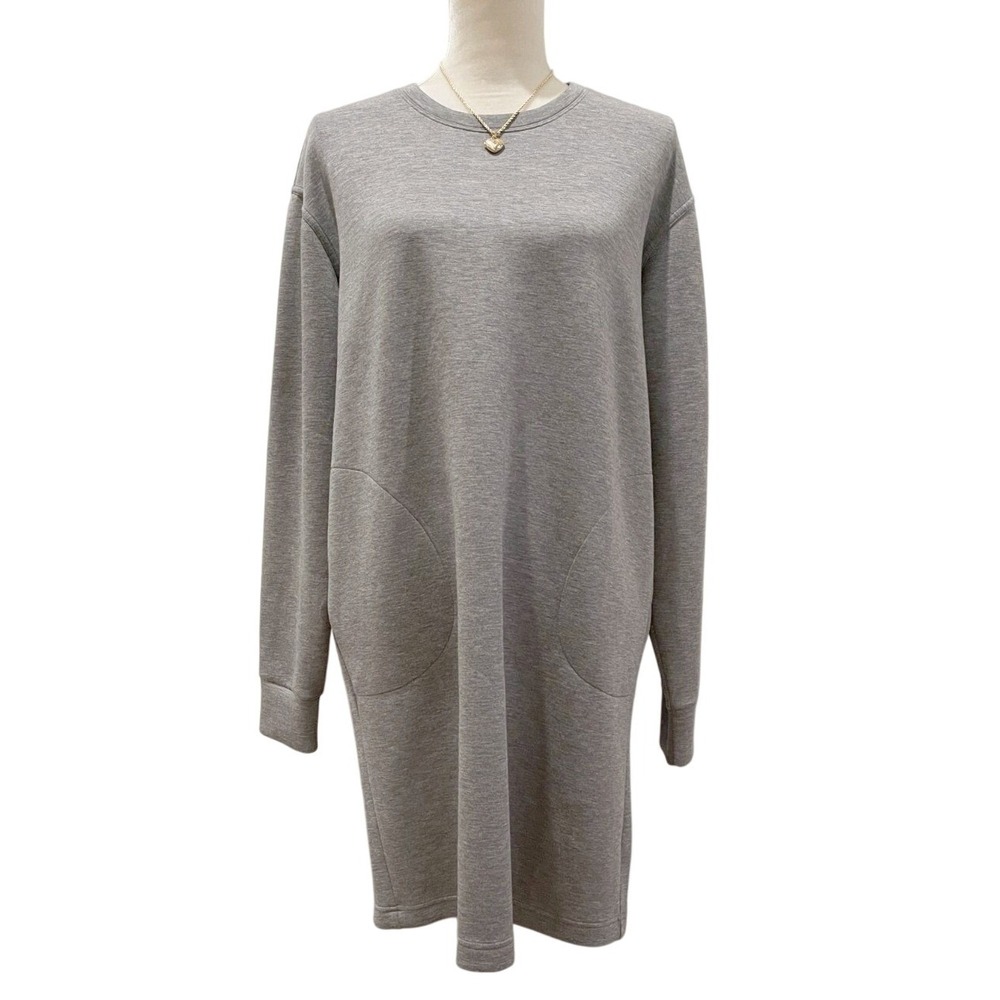 Spanx AirEssentials Gray Long Sleeve Dress L/XL Travel Comfort Wrinkle Resistant - Picture 2 of 9
